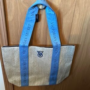 NWT Victoria’s Secret Straw Tote / Beach Bag